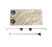 YCVAWEOD Mesa Plegable montada en la Pared Ajustable con Ranuras para Que Salva el Espacio de Acero para el Espacio para la Cocina del Dormitorio de la Oficina en el hogar Espacios pequeños LWX