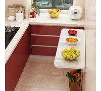 YCVAWEOD Mesa Plegable montada en la Pared: Escritorio de Cocina y Comedor Compacto, estación de Trabajo Que Ahorra Espacio para Espacios pequeños, Estante de Pared versátil para Uso de lavandería y