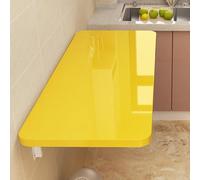 YCVAWEOD Mesa Plegable montada en la Pared Mesa de Comedor compacta para Sala de Estar de Cocina y diseño de Espacio para Ahorro de Oficina Amarillo 100 cm x 60 cm versátil y Elegante LWX