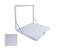 YCVAWEOD Mesa Plegable para Caravana, Mesa de Picnic montada en la Pared con Doble Cerradura, Mesa Flotante de Aluminio para Caravana, Capacidad de Carga, Color Blanco, 40x45cm/15,7x17,7 Pulgadas LWX