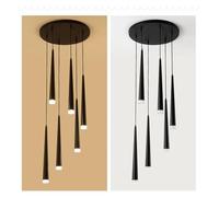 YCVAWEOD Moderno - Estilo Colgante Luz Comedor Escaleras Cama Comedor Sala Pasillo Pasillo Cocina Restaurante Iluminación Cono Lámparas LED, Comedor Contemporáneo LWX