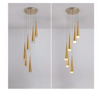 YCVAWEOD Moderno - Estilo Colgante Luz Comedor Escaleras Cama Comedor Sala Pasillo Pasillo Cocina Restaurante Iluminación Cono Lámparas LED, Comedor Contemporáneo LWX