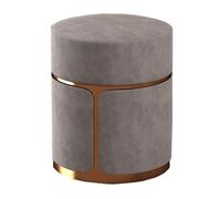 YCVAWEOD Otomano de reposapiés de Terciopelo Moderno - Redede Taburete tapizado para el sofá, Sala de Estar, Dormitorio, Entrada y Oficina - Alternativa Elegante de Silla de tocador Gris LWX