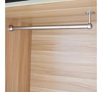 YCVAWEOD Pastel de Ropa en Forma de L con Soporte de Prenda Resistente de 19 mm de diámetro para Ropa Colgante de Brida Ajustable Longitudes de Esquina (6 cm y 115 cm) - Armario versátil LWX