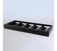 YCVAWEOD Pastilla de Copa de Vino de Madera - Nizer bajo en Cuenta o encimera para hasta 12 Copas - Acabado Negro Elegante (58x25cm/22.8x9.8in) LWX