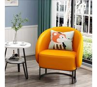 YCVAWEOD PU Modern Accent Sillón de Oro Marco de Oro Luxury Sillas de Barril de Acento Moderno, sillón tapizado para Dormitorio, Sala de Estar, Dormitorio, Oficina 5 LWX