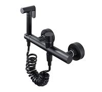 YCVAWEOD Pulinador de bidé de Mano para Inodoro, Juego de rociador de pañales de Tela portátil Negro de latón. LWX