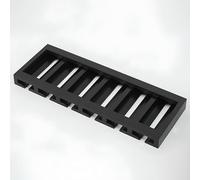 YCVAWEOD Ratería de Copa de Vino de Madera - Almacenamiento Debajo del gabinete o encimera para hasta 12 Copas - Soporte de Vino Elegante (Negro, 70x25cm / 27.5x9.8in) LWX