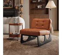 YCVAWEOD Silla de Acento tapizada a Mediados de Siglo sillas de Acento Modernas para Sala de Estar sillas Laterales de Cuero de fluta para el Espacio pequeño LWX