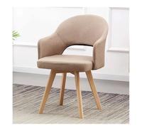 YCVAWEOD Silla de Acento tapizada Moderna de Mediados de Siglo: cómoda Silla de Escritorio de Oficina giratoria sin Ruedas, Asiento Acolchado, Patas de Madera de Haya sólidas, Sala de Estar y
