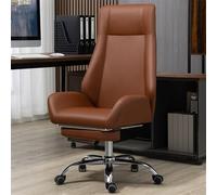YCVAWEOD Silla de Back Office Alta con Apoyo Lumbar | Silla de Escritorio de Oficina de Cuero Ejecutivo para Grande y Alto | Silla de Oficina reclinada con sillas de Escritorio de Oficina en casa del