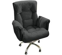 YCVAWEOD Silla de computadora con Soporte Lumbar Ajustable Silla de Escritorio de Alta Oficina giratoria Asiento Ejecutivo con reposabrazos - Color Gris Oscuro (d) LWX