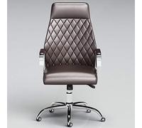 YCVAWEOD Silla de computadora giratoria de la Oficina ejecutiva de Alto Respaldo con reposabrazos cromados y Soporte Lumbar para la máxima Comodidad y productividad LWX