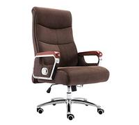 YCVAWEOD Silla de computadora reclinable Ejecutivo de Oficina Silla Altura Silla de Juego Ajustable Silla de Escritorio de computadora de Espalda Alta para Estudio de Oficina, café LWX
