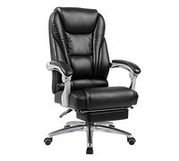 YCVAWEOD Silla de computadora Silla de computadora de Espalda Alta con sillón reclinable sillón reclinable Silla de Oficina ejecutiva de cojín de Doble Grueso para Oficina de Estudio, Negro LWX