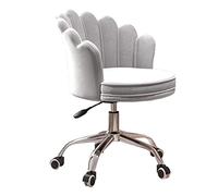 YCVAWEOD Silla de Escritorio de computadora Comfort Comfort Silla de Escritorio Giratorio Moderno con Soporte Lumbar y Silla de Juego de Oficina del reposabrazos (Color: Gris) LWX