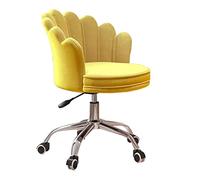 YCVAWEOD Silla de Escritorio de computadora Confort Comfort Silla de Escritorio Giratorio Moderno con Soporte Lumbar y Silla de Juego de Oficina del reposabrazos (Color: Amarillo) LWX