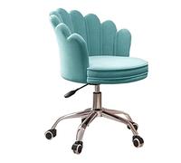 YCVAWEOD Silla de Escritorio de computadora Confort Comfort Silla de Escritorio Giratorio Moderno con Soporte Lumbar y Silla de Juego de Oficina del reposabrazos (Color: Azul) LWX