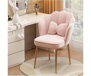 YCVAWEOD Silla de Maquillaje: Elegante sillón de lujos de un sillón de Terciopelo para Sala de Estar, Dormitorio y Oficina con Elegantes Patas de Metal LWX