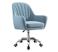 YCVAWEOD Silla de Oficina Altura Ajustable Acento Silla de Oficina - Silla de Escritorio Ejecutivo de Color Azul Claro para el hogar y Trabajo Elegante y cómodo solución de Asiento Enrollable LWX
