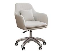 YCVAWEOD Silla de Oficina con diseño con mechones, Altura Ajustable, Silla de Escritorio tapizada de Terciopelo, cómoda Silla de Juego con función giratoria y Soporte de reposabrazos LWX