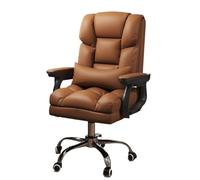 YCVAWEOD Silla de Oficina con Soporte Lumbar, Silla de Escritorio Ejecutivo de Cuero PU Ajustable, cómodo Asiento Acolchado, Ruedas rodantes para Uso en el hogar LWX