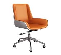 YCVAWEOD Silla de Oficina ejecutiva Moderna de Mid-Back, Silla giratoria de oficinas, Silla de Escritorio Giratorio, con Ruedas, para hogar, Conferencia (Naranja) LWX