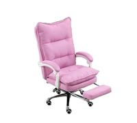 YCVAWEOD Silla de Oficina Ejecutivo con Reposo en pie, Cuero para el hogar y, cómoda Silla de Escritorio Azul, Oficina Moderna de Fauteuil LWX
