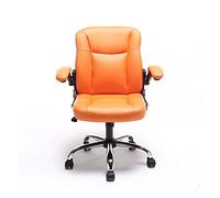 YCVAWEOD Silla de Oficina giratoria Gris Claro con tapicería de Cuero y Ruedas, LWX