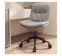 YCVAWEOD Silla de Oficina Gris con Ruedas Silla de Escritorio giratoria midbival Ajustable para Espacios pequeños con Elegante computadora y tocador Silla de Trabajo cómodo. LWX