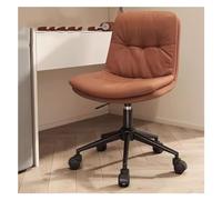 YCVAWEOD Silla de Oficina marrón con Ruedas Silla de Escritorio de computadora midback Ajustable Elegante para Espacios pequeños taburetes de tocador cómodos para Trabajar y Relajarse. LWX