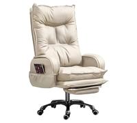 YCVAWEOD Silla de Oficina reclinable con reposabrazos Ajustables Altos Altos Cojines de 145 ° Recline reposapiés para Mayor Comodidad y Soporte - LWX
