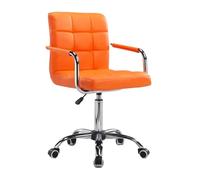 YCVAWEOD Silla de Oficina Silla de Escritorio Giratorio Ajustable con Ruedas Silla de Juego reclinable de Cuero con reposabrazos cómodos computadora y tocador para el hogar y la Oficina LWX