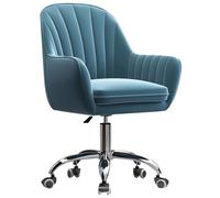 YCVAWEOD Silla de Oficina Velvet Silla de Escritorio ejecutiva Pequeña Silla para el Escritorio Silla giratoria de Altura Ajustable con Ruedas para Sala de Estar, Maquillaje, Estudio (#3) LWX