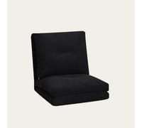YCVAWEOD Silla de Piso con Soporte Trasero, sofá Perezoso, Silla de sofá de salón con Apoyo Trasero, Silla de Juego Plegable, Leer Juegos meditando negro-50 * 55 * 62cm LWX