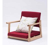 YCVAWEOD Silla de Piso sin Pierna de Madera Maciza Estilo japonés con reposabrazos y Respaldo de Silla de Asiento bajo de cojín cómodo para la Oficina de la Ventana de Laurel y casa LWX