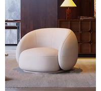 YCVAWEOD Sillón de Barril Moderno cómodo sofá Silla de Lectura sillón para Sala de Estar Sala de Estudio de la Oficina de apartamento de apartamento de apartamento Espacio Beige Blanco Beige LWX