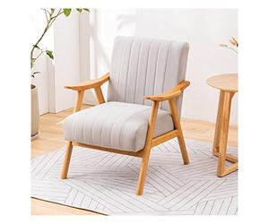 YCVAWEOD Sillón tapizado con Marco de Madera y cojín Suave: Silla Elegante para Sala de Estar, Oficina, Dormitorio, acogedora decoración del hogar LWX