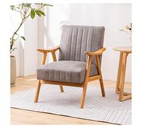 YCVAWEOD Sillón tapizado con Marco de Madera y cómodo cojín de Tela para la Sala de Estar Dormitorio de Oficina - Silla de Lectura Elegante para decoración del hogar LWX