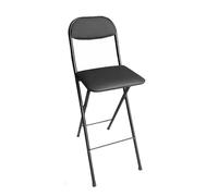 YCVAWEOD Taburete Plegable portátil con Asiento Acolchado para Guitarra de Oficina de Barra Alta y contrarrestar - Silla Negra compacta de 65 cm de Altura Ideal para Espacios pequeños - 1 Pieza LWX