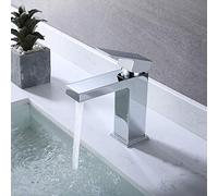 YCVAWEOD Toque de baño de baño Cromado Moderno Toque Durable Construcción de latón Diseño de Ahorro de Agua Fácil instalación LWX