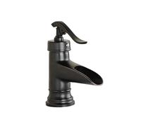 YCVAWEOD Toques de Cascada Cuenca de mezcladora Alta para cuencas de baño Retro Baño Mediante de baño 1 Mezcladora de cuencas de Palanca Antigua Negra, antigüedad LWX