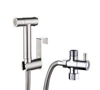 YCVAWEOD Travelsprayer portátil se Conecta al Mezclador de Grifo homónimo- 304 Juego de Inodoro de Acero Inoxidable LWX