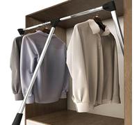 YCVAWEOD Varilla de Armario Extensible de Servicio Pesado: extrae la Varilla del Armario, el Acero Tira de los armarios del riel del Armario hacia Abajo, Las Varillas de los armarios del riel de