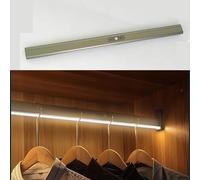 YCVAWEOD Varilla de Armario LED Ajustable con batería de Litio incorporada, Percha de Capa de Metal de Servicio Pesado para guardarropa, admite una Carga de 75 kg LWX