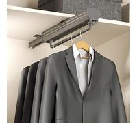 YCVAWEOD Varilla de extracción de Armario retráctil, riel de Colgante de Armario de Servicio Pesado, Capacidad de Carga de 35 kg, tobogán de amortiguación para un Funcionamiento Suave, Ideal para el