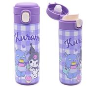 YCVBCY Cartoon Botella de Agua Niños Botella Agua Acero Inoxidable Niños Botellas de Agua Aisladas a Prueba de Fugas Fácil de Abrir Taza Termo Taza Termo Escolar 420ML A