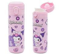 YCVBCY Kawaii Botella de Agua Niños Botella Agua Acero Inoxidable Niños Botellas de Agua Aisladas a Prueba de Fugas Fácil de Abrir Taza Termo Taza Termo Escolar 420ML 1