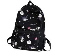 YCVBCY Kuroomi Mochila infantil Mochila De Los Niños Bolsa De Jardín De Infantes Kindergarten Kuroomi Mochila para Niños Mochila escolar de Dibujos Animados Mochila Escolar Portátil para Niños -Negro