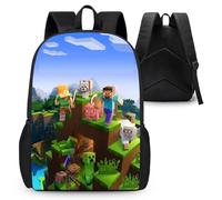 YCVBCY Mochila infantil,Minec Mochila De Los Niños, Kindergarten Mochila para Niños, Bolsa De Jardín De Infantes, Mochila escolar de dibujos animados para niños (44 * 28 * 13cm)